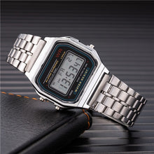 Load image into Gallery viewer, Women Men Unisex Watch Gold Silver Vintage Stainless Steel LED Sports Military Wristwatches Electronic Digital Watches Present